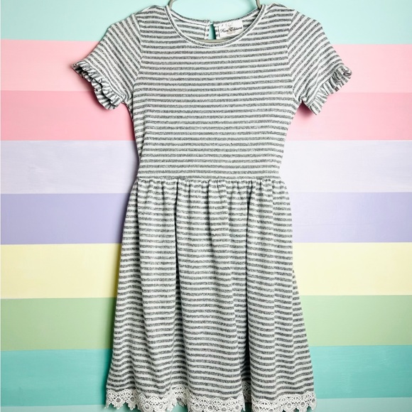 Rare Editions Stripped dress, casual or formal, size 10/12 - Picture 6 of 7